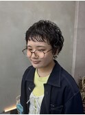 渋谷／ベリーショート／パーマ/癖毛風パーマ