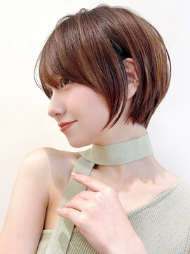 セイドット オモテサンドウ(Say. omotesando) 丸みショートマッシュショートショートボブベージュSay.石川葵