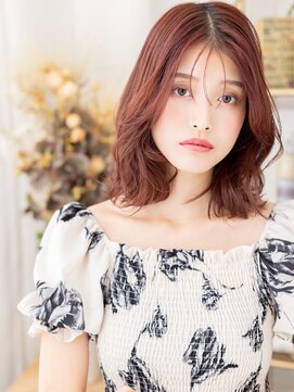 カバーヘア ブリス 上尾西口店(COVER HAIR bliss) 大人美人ひし形ミディアム艶感バーガンディa上尾20代30代40代