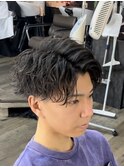 波巻きパーマスタイル