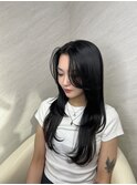 韓国レイヤーカット×暗髪カラー×髪質改善