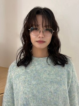 ニール シトロン 名古屋 伏見 丸の内(NEELU citron) 【NEELU_Rio】ダークブラウン パーマ風巻きスタイル