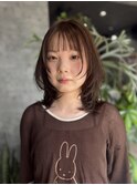 ハッシュカット/ミディアムレイヤー