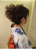 浴衣おだんごアップ