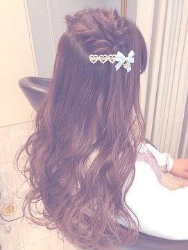 ヘアセットアリエス(aries) もこもこハーフツイン