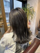 ニコフル(Nico-Hulu) ミディアムボブ×オリーブカラー【人形町/浜町/水天宮】