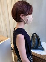 フレームプラス 御堂筋難波店(FRAME +)&nbsp;オレンジブラウン　丸みショート