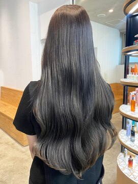 アイティーバイアルバム 松戸店(IT by ALBUM) オリーブグレー_チェリーブラウンフェミニンロング_ba408621