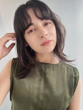 アンドレイ 表参道(andrey) [ANDREY]グレーベージュ/レイヤーロング/前髪パーマ黒髪カタログ