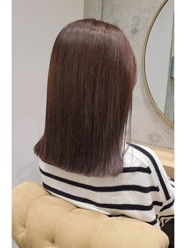 ガーデン オオタカノモリ(garden otakanomori) 最旬◎透明感ブラウンベージュカラーに切りっぱなしミディ