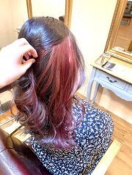 アメリ ココロ 南森町店(Ameri cocoro.) 【インナーカラー/ロング】#Ameri #大阪  #ブリーチ