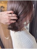 バイオレット系カラー×スモーキーピンク