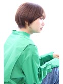 大人可愛い20代30代40代暗髪前下がりショートボブ丸みショート◎