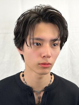 オーシャントーキョー 仙台(OCEAN TOKYO) センターパートミニウルフニュアンスパーマショートツーブロック