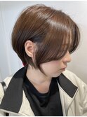 ストレートパーマ落としショートボブ縮毛矯正横浜