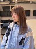 切りっぱなしボブ/ミニボブ/丸くないボブ/ヘーゼルベージュ