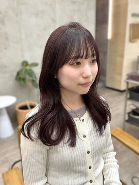 ソルトウォーター(SALT WATER) ピンクブラウン/似合わせ前髪カット/顔周りカット/恵比寿/代官山