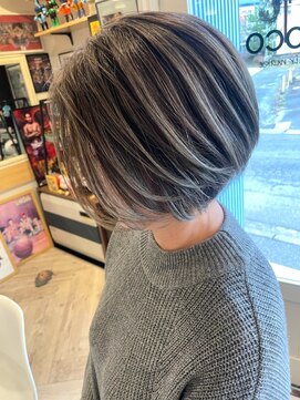 束間ハイライト★モノトーングレー