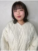 黒髪/クラゲヘアー/オリーブグレー/小顔/ココアベージュ/鹿島田