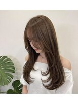 ウェリナ(welina) 髪質改善艶ストレート×オリーブベージュのロングレイヤー