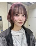 ミディアムレイヤーカット/髪質改善/韓国/前髪/新宿/ブリーチ