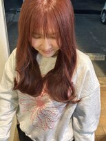 ウェルズ グランデ 奈良店(Well's GRANDE) 前髪ぱっつんの艶レッドロング