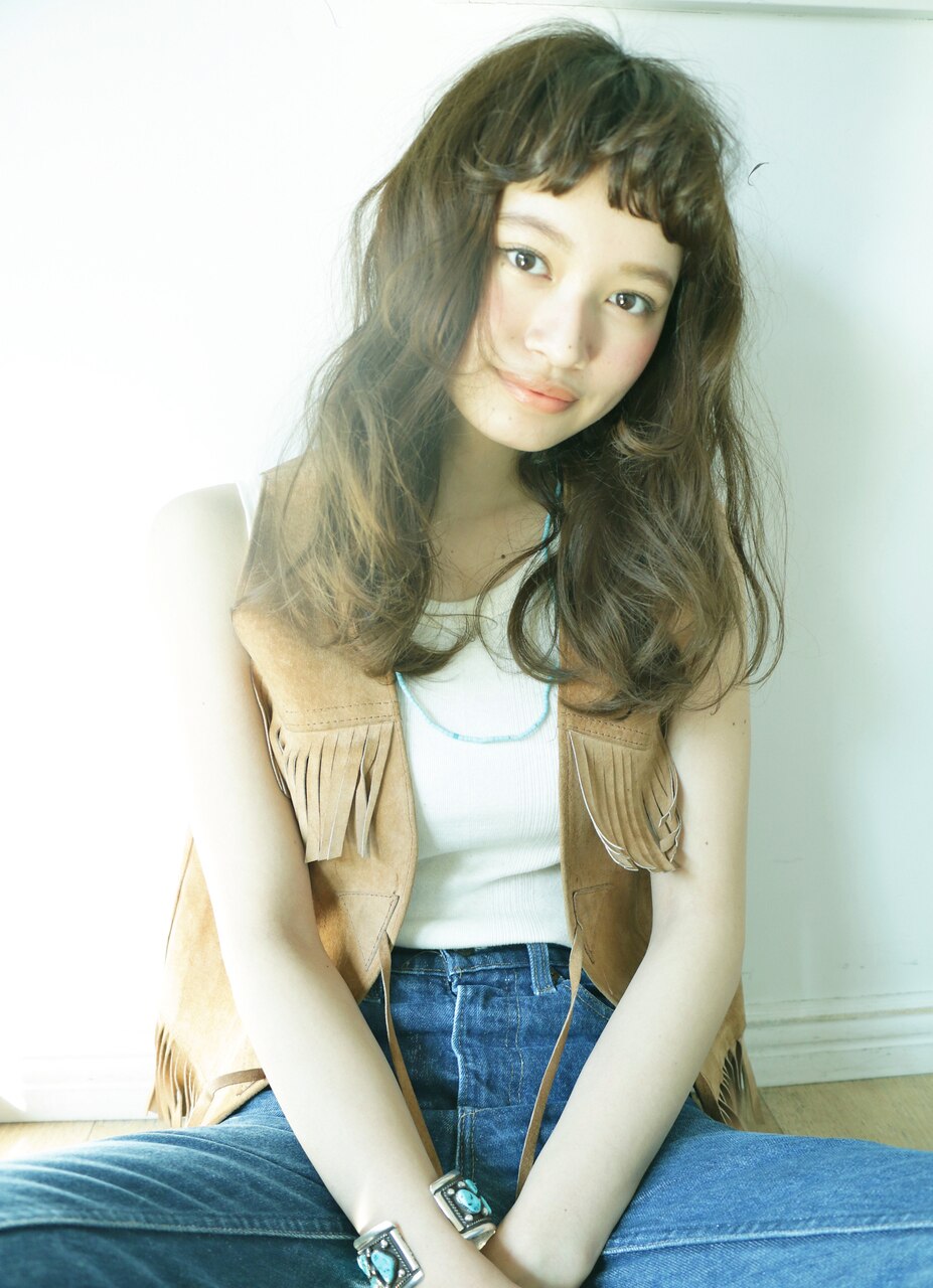 LOAVE】 外国人風 / 70'ボヘミアンカールガール：L001357482