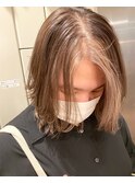 【Zina】マロンベージュ/ボブウルフ/Aラインボブ/20代30代40代