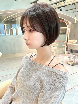 リール 銀座(R'EEL) 【大人女子】シースルーショートボブ