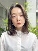 大人ミディアムレイヤー お顔まわりレイヤー イルミナ30代40代