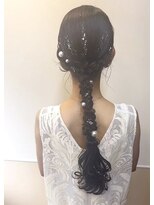 クレア(Crea) お呼ばれ編みおろし　結婚式　アレンジ　パーティーヘアセット