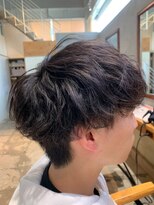 ポルム パプリカ(polum paprika)&nbsp;黒髪暗髪カラーソフトパーマナチュラルメンズカジュアル