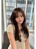 アンバーブラウン_くびれヘアアプリコットオレンジ