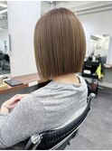 【Owll】石田学史白髪ぼかし20代30代40代切りっぱなしボブ