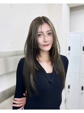 フェイスレイヤー_黒髪ボブルフネビージュ小顔ワンレン