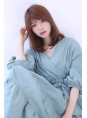 内巻きミディアム ココアブラウン