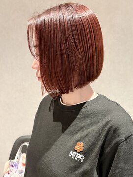 コンフィー(comfy) 【mimura】ぱつっとボブ　ボブ　レッドブラウン　草加