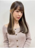 アッシュブラウン、インナーカラー、髪質改善