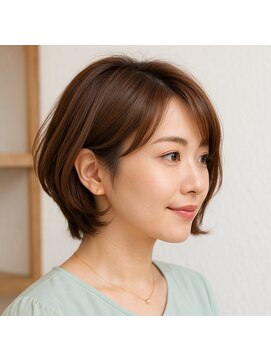 スープレックス ヘアーデザイン(SOUPREX HAIR DESIGN) ショコラブラウンショートボブ 20代 30代 40代 50代 60代学割