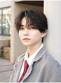 ニュアンス毛流れフェザーショートセンターパートウルフ