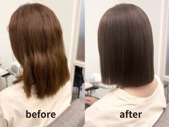フレーム ヘア ルーム 天王寺駅前店(FRAME hair room)の写真/髪への負担が少ない[酸性ストレート]★縮毛矯正を諦めていた方やハイダメージ毛の方も憧れの艶髪に[天王寺]