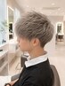 メンズカット+ブリーチ×1+透明感カラー ¥13000