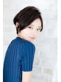 大人かわいいひし形シルエットブルージュ前下がりボブ☆