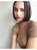 マチルダボブ_毛先パーマことりベージュウォーターフォール