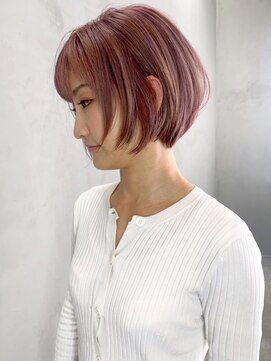 アイティー バイ アルバム 中野店(IT by ALBUM) 美髪ニュアンスカラーミルクティーピンクセミディ_ba281681