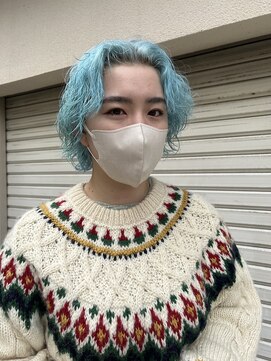 オンヌ(onnu) アデルブルー×ショートボブ