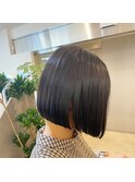 ボブヘア×ストレート×まとまるボブ×縮毛矯正×大阪ボブ