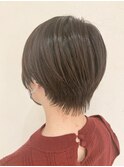 ヘルシーうるツヤ耳だしショートチョコレートカラー/池袋