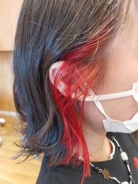 フレンズ 山鼻店(friend's) 髪質改善インナーカラーくびれ外ハネボブ韓国バレイヤージュ