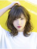 イメチェン外ハネボブ美髪ワイドバングレイヤー縮毛矯正/大宮